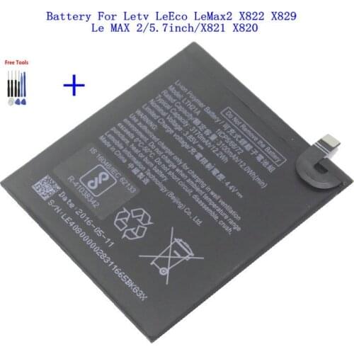1x 3.85V LTH21A 3170mAh Replacement battery For Letv LeEco LeMax2 X822 X829 Le MAX 2 5.7 inch X821 X820 + Repair Tool Kits