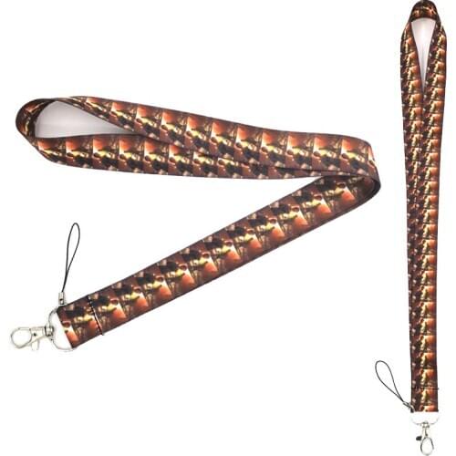 24pcs The Last of Us Lanyard Keys Phone Holder Funny Neck Strap With Keyring ID Card DIY Animal webbings ribbons Hang Rope gifts