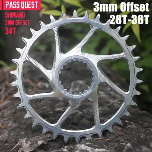 3mm Offset 6mm Offset Bike Chainring 28T 38T MTB Narrow Wide Bicycle Chainwheel For Deore Xt M7100 M8100 M9100 12S Crankset