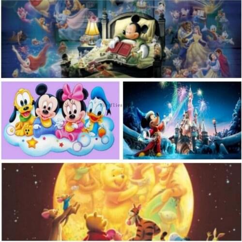 5D Diamond Painting Cartoon Mickey Mouse Disney Diamond Embroidery Pattern Cross Stitch Kits Round Decorative Home Decor
