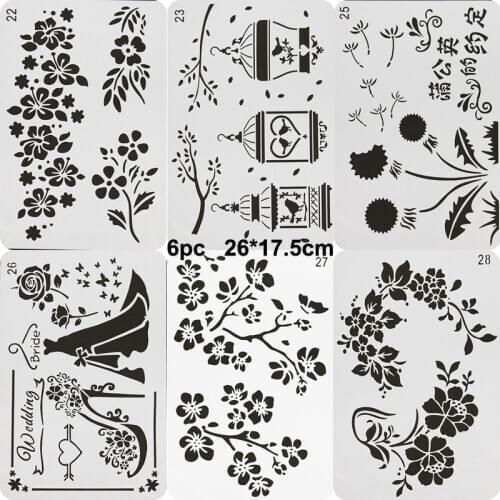 Stencil Reusable Painting Template DIY Stencils Wall Painting Scrapbook Coloring Embossing Album Decorative Paper Card Template