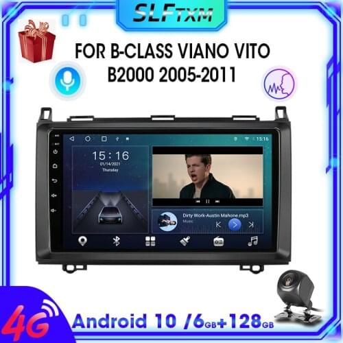 Android10 2 Din Car Radio for Mercedes Benz B-Class Viano Vito B200 2005-2011 Multimedia Video Player Navigation Stereo receiver