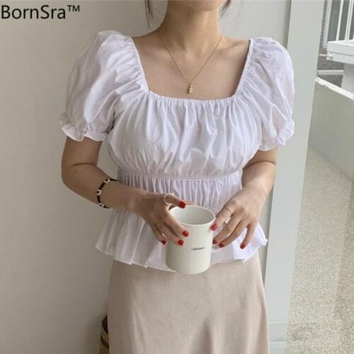 Bornsra Short Sleeve Shirts For Women