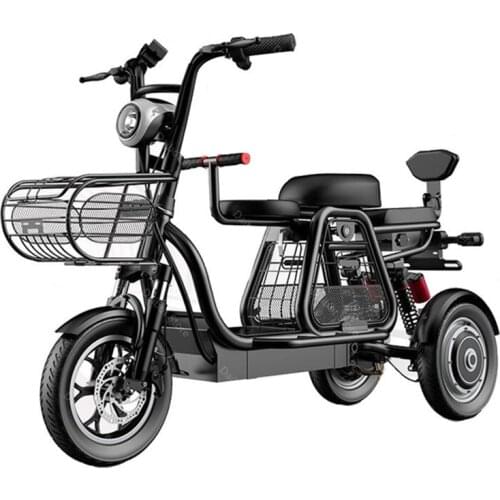 Household electric tricycle with baby 12 inch 48V 500W electric bicycle