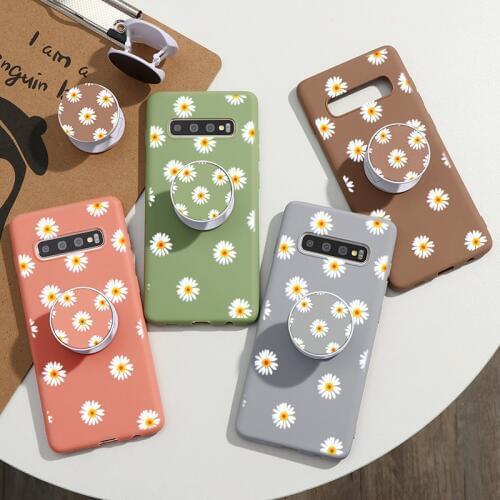 Daisy Stand Holder Case For Samsung Galaxy A10 A30 A50 A70 S20 Ultra S8 S9 S10 Plus S7 Edge A51 A71 A21 A6 A7 A8 A9 2018 Coque