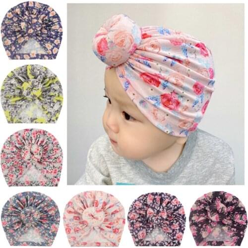 Lovely Flower Baby Hat Soft Baby Girl Hat Turban Infant Toddler Newborn Baby Cap Bonnet Headwraps