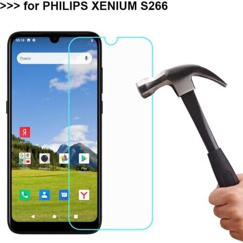 For PHILIPS XENIUM S266 Tempered Glass Screen Ptector Protective Glass on For Pelicula de vidroPHILIPS XENIUM S266 6.08" Glass