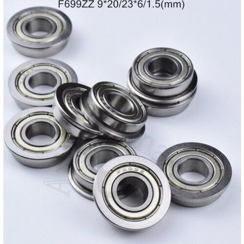 F699ZZ FL2090ZZ 9*20*23*6*1.5(mm) 10pieces bearing Flange bearings FL2090ZZ chrome steel deep groove bearing