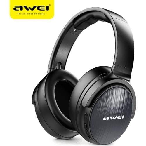 AWEI Bluetooth V5.0 Gaming Headphone Wired Wireless Stereo Handsfree Headset AAC Noise Cancelling With Mic Support TF Card