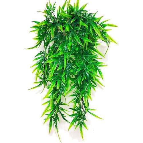 Artificial Ivy Leaf Artifical Flower Fake Maple Leaves Simulation Plants Party Wedding Diy Hanging Basket Home Decoration Indoor