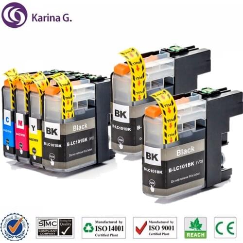 1set for Brother LC101 For Brother MFC-J4310DW J4410DW J4710DW DCP-J152W Printer Inkjet Printer Cartridges for LC103