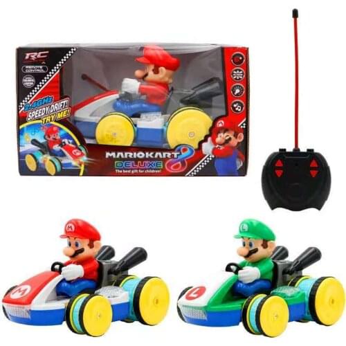 Creative Super Mario Bros Remote Car Model Toys Super Mario Figures Collectible Model Toys Birthday Xmas Gifts For Friends Kids