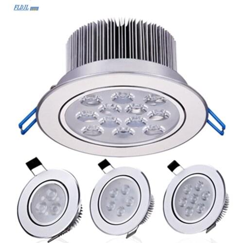 Round dimmable downlight 3W/6W/10W/14W/18W/24W/36W LED ceiling spotlight embedded high-power ceiling spotlight ac85-265V