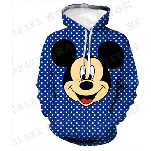 Cool Mickey Mouse Hoodies Men Women Children Fashion 3D Print Sweatshirt Pullover Long Sleeve Boy Girl Kids Cartoon Anime Coat