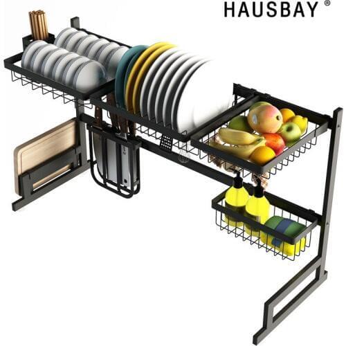 Stainless Steel Kitchen Dish Rack Cup Dish Drainer Sink Plate Bowl Storage Rack 65/85/95cm Kitchen Organizer Home Decor 08182