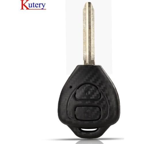 Kutery For Toyota Corolla RAV4 Camry Reiz Crown Avalon Venza Matrix Blank 2 Button Remote Car Key carbon Case