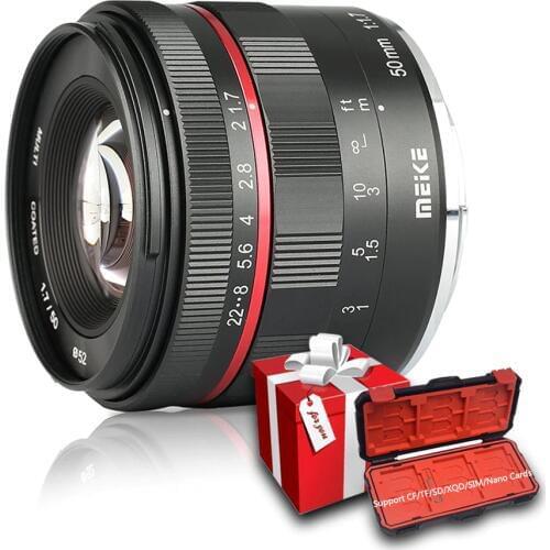 Meike 50mm F1.7 Manual Focus Lens for Sony alpha E-mount A6300 A6000 A6500 NEX3 NEX7 A7 A7II A7III Full Frame Mirrorless Camera