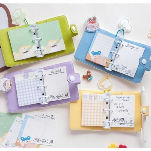 Mini 3 Ring Binder Inner Page 40 Sheets Notebook Refill Diary Hand Book Korean Stationery Journal Scrapbooking School Supplies