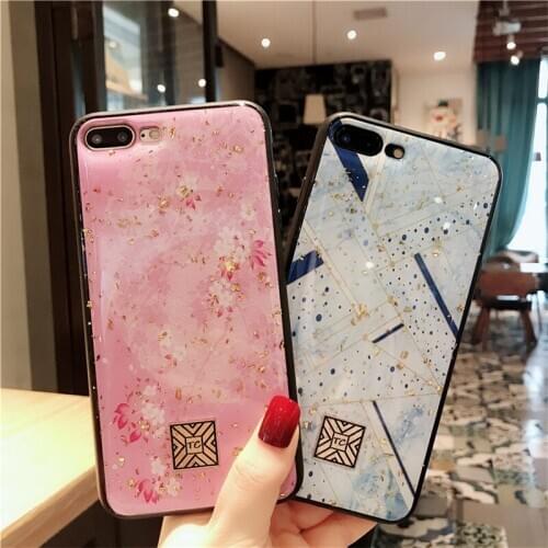 KQJYS Fashion Gold Foil Phone Case For iPhone 7 8 Plus XR XS Max 11 12 Pro MAX Soft TPU Silicone Back Cover For iPhone SE 2020
