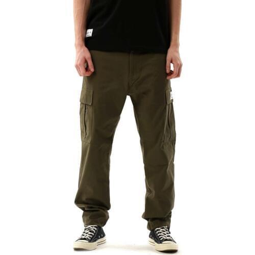 CROXX Techwear Mens Drawcord Waist Straight Cargo Pants Ankle Banded Hip Hop Style Punk Fashion