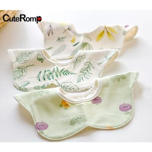 Cotton Baby Bibs Three Layers Of Fabric Middle Waterproof TPU Material Soft For Boy Girl Toddler kids Bib Newborn Baby Bandana