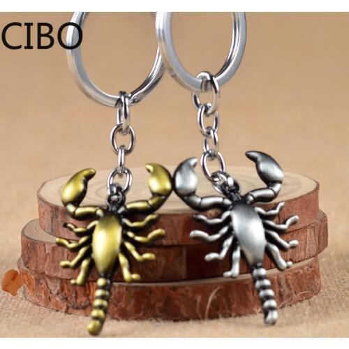 2019 NewThe Crab Scorpion Keychain Keyring Couple Lover Key Chain Rings Handbag Bag Backpack Design Gift Jewelry