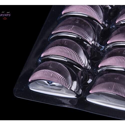 New Silicone Durable Eyelash Permanent Perm Curler Curling Root Lifting False Fake Eyelash Shield Pad Maquillaje Patches 5 Pairs