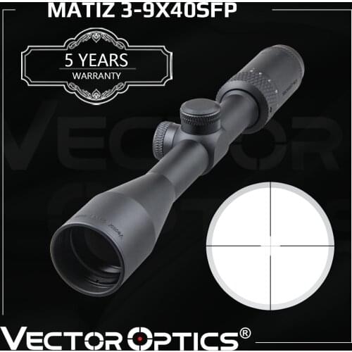 Vector Optics Matiz 3-9x40 Optical Rifle Scope 1 Inch 25.4mm Riflescope For Hunting Fits .223 5.56 .308 & Rimfire .22LR .177HMR