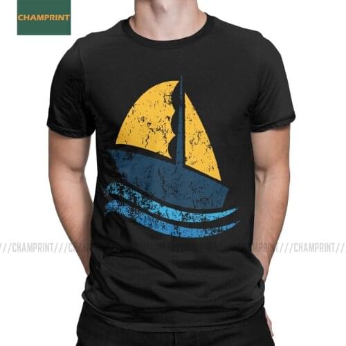 Sailing T-Shirt Men Sea Boat Sail Ocean Nautical Ship Pirate Anchor Boating Sailor Yacht Cotton Tees Short Sleeve T Shirts
