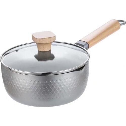 Japanese-Style Snow Flat Pot Physical Non-stick Easy to Clean Instant Noodle Pot Small Pans Easy to Pour Household Kitchen Tools