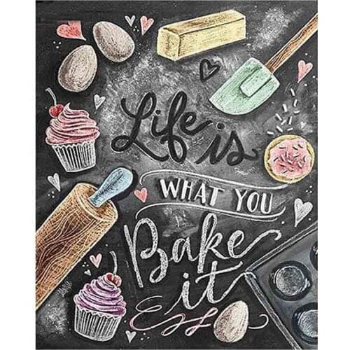 Full Diamond Kitchen Cake Ice Cream Embroidery Mosaic Diamond Painting DIY Cross Stitch Home Decoration Crafts