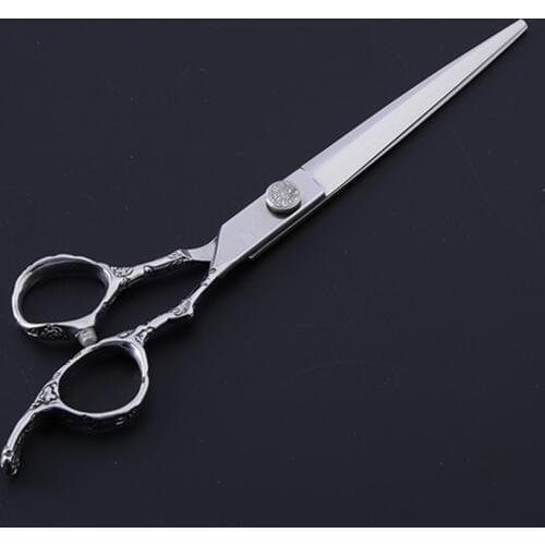 Professional 6 & 7 inch Japan 440c Plum handle cut hair scissors make up shears cutting barber tools hairdressing scissors