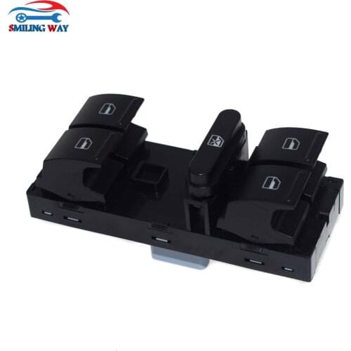 SMILING WAY# Master Power Window Switch For VW Golf CC GTI Jetta Tiguan Passat OE# 1K4 959 857A, 1K4 959 857B