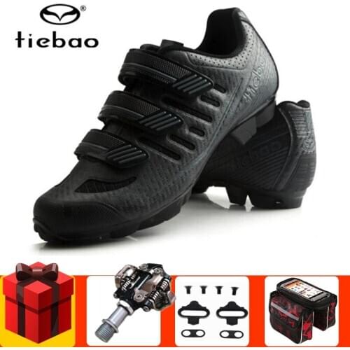 Tiebao Cycling Shoes add Bicycle SPD pedal set 2019 Men sneakers women Sapatilha Ciclismo MTB mountain Bike superstar shoes