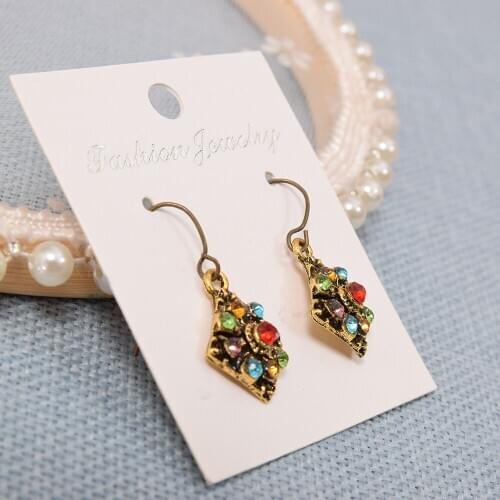 Vintage Mix Color Dangle Earring For Women Bohemian Tribal Metal Floral Long Earrings Pendientes Jewelry