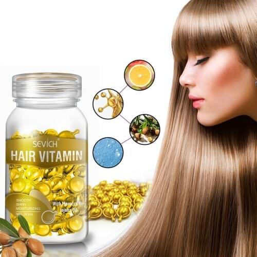 Hair Vitamin Complex Oil Smooth Silky Hair Vitamin Capsule Deep Repair Damaged Hair Anti Hair Loss Complex Oil For Hair Care