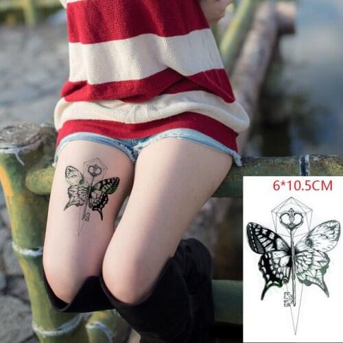 Waterproof Temporary Tattoo Sticker insLove magic wand butterfly sexy cute Body Art flash tatoo fake tatto for Women Men