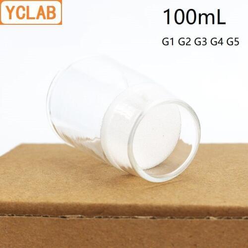 YCLAB 100mL Sand Core Crucible filter G1 G2 G3 G4 G5 Glass Laboratory Chemistry Equipment