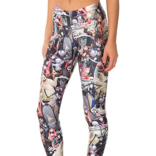YSDNCHI Digital Cartoon Print Leggings Women Fashion Fitness Trousers Halloween Gym Pants Sexy Gym