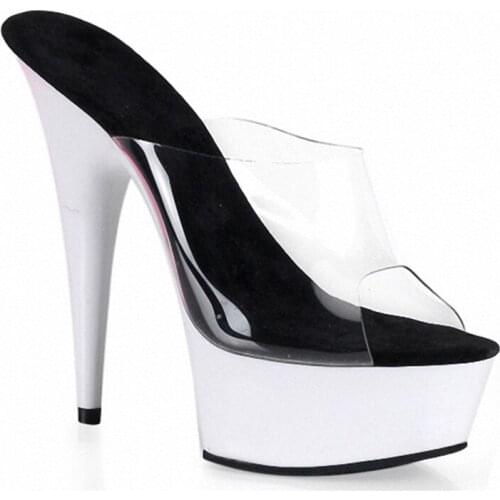 Summer ladies Pumps Sexy 15cm thin Heels Platform Nightclub 5CM platforms Sandals woman Dance Shoes