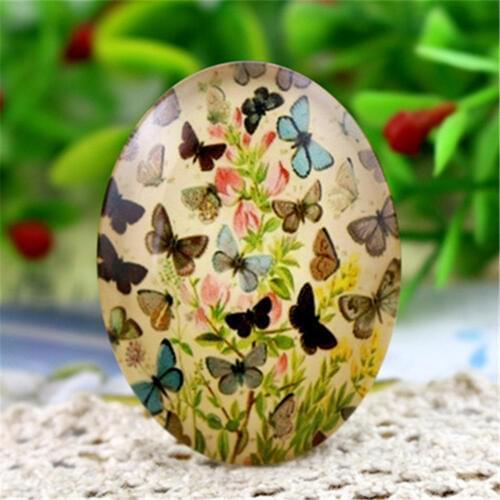 2pcs 30x40mm Handmade Photo Glass Cabochons (I2-01)