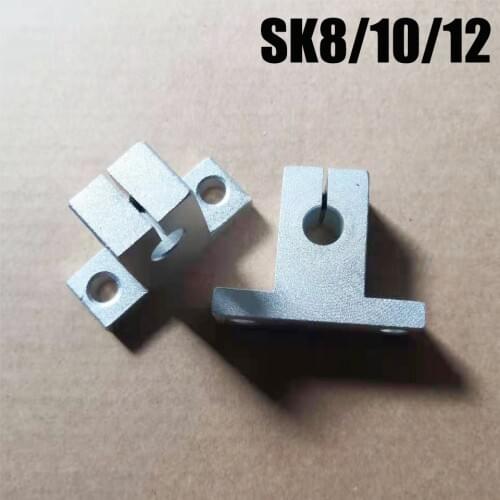 2pcs/lot SK8 SK10 SK12 Linear Rail Shaft Support for XYZ Table CNC 3D Printers Parts Sliding Part Accessories Shaft End