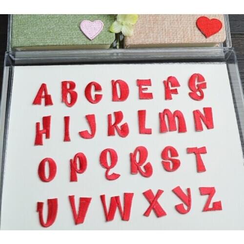 1Pcs Red Letters iron on Embroidered Patch Alphabet Applique For Clothing Bag Hat Diy Name Letters Patches