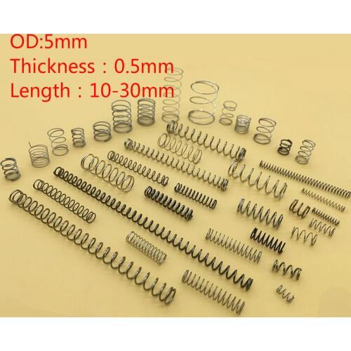 304 stainless steel compression spring Repair spring suit Return spring wire spring 0.5mm Outer diameter 5mm