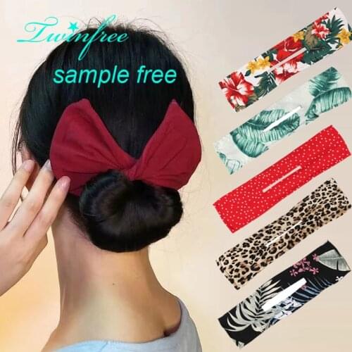 Hair Accessories Creative Hair Braid Cloth New Fashion Hairband Women Multi-color Printing Deft Bun