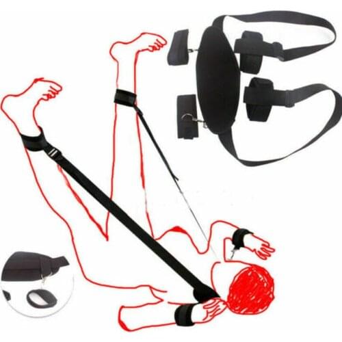 Bondage Handcuffs for Sex Open Leg Ankle Neck Cuff Strap Restraints Sex Toys Set Flirting Bondage for Woman Couples Slave BDSM