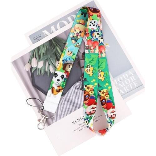MD894 DMLSKY Cartoon Animals World Lanyard Keychain keys Badge ID Mobile Phone Rope Kids Gifts Lanyard With Card Holder Cover