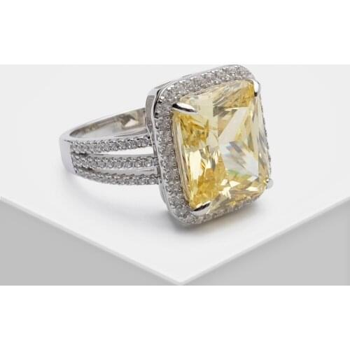 Amorita boutique 925 silver square design fashion ring