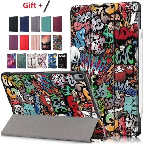 Cover for Apple iPad Air 10.9" 2020 Tri-fold Tablets Case Smart Funda with Hard PC Back Stand for IPad Air 10.9 Inch+Free stylus