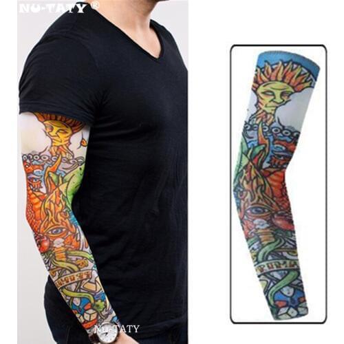 Nu-TATY Sun God Man&woman style Tattoo Sleeve Stockings Body Art Leggings Cool Boys Girls Party Wearings